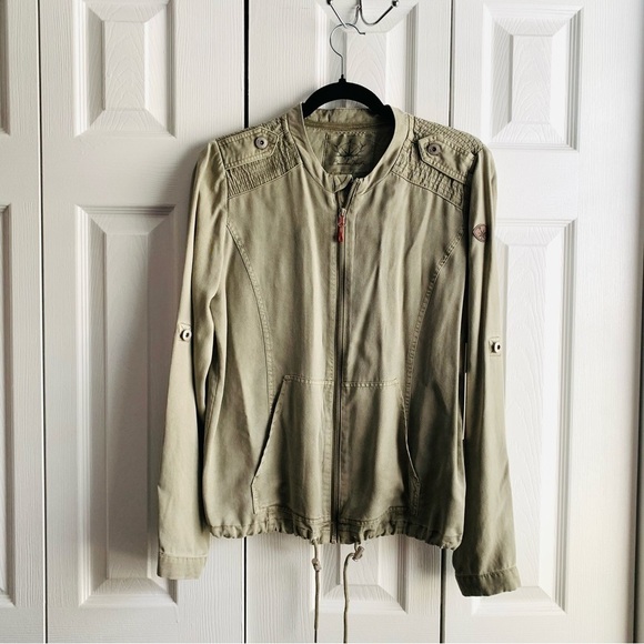 NWT Anthropologie Boundless North Green Zip Up Utility Jacket - Picture 2 of 12